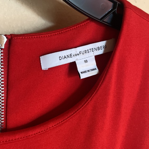 Diane Von Furtstenberg Red Shift Dress - Picture 2 of 7